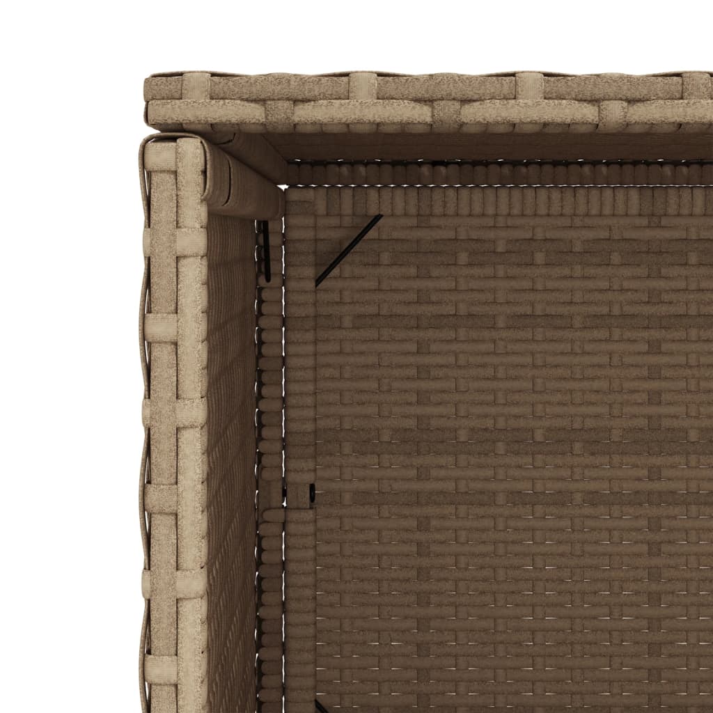 Beige Poly Rattan Garden Storage Cabinet 50x55x115 cm