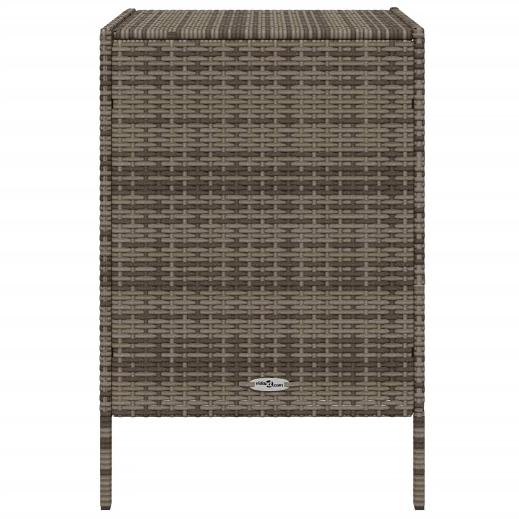 Poly Rattan Garden Storage Cabinet, Grey, 55x59x80 cm
