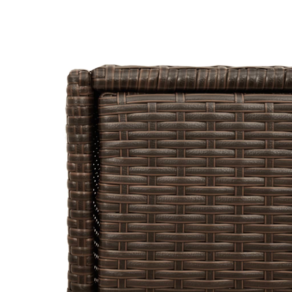 Poly Rattan Garden Storage Cabinet, Brown, 55x55x111 cm