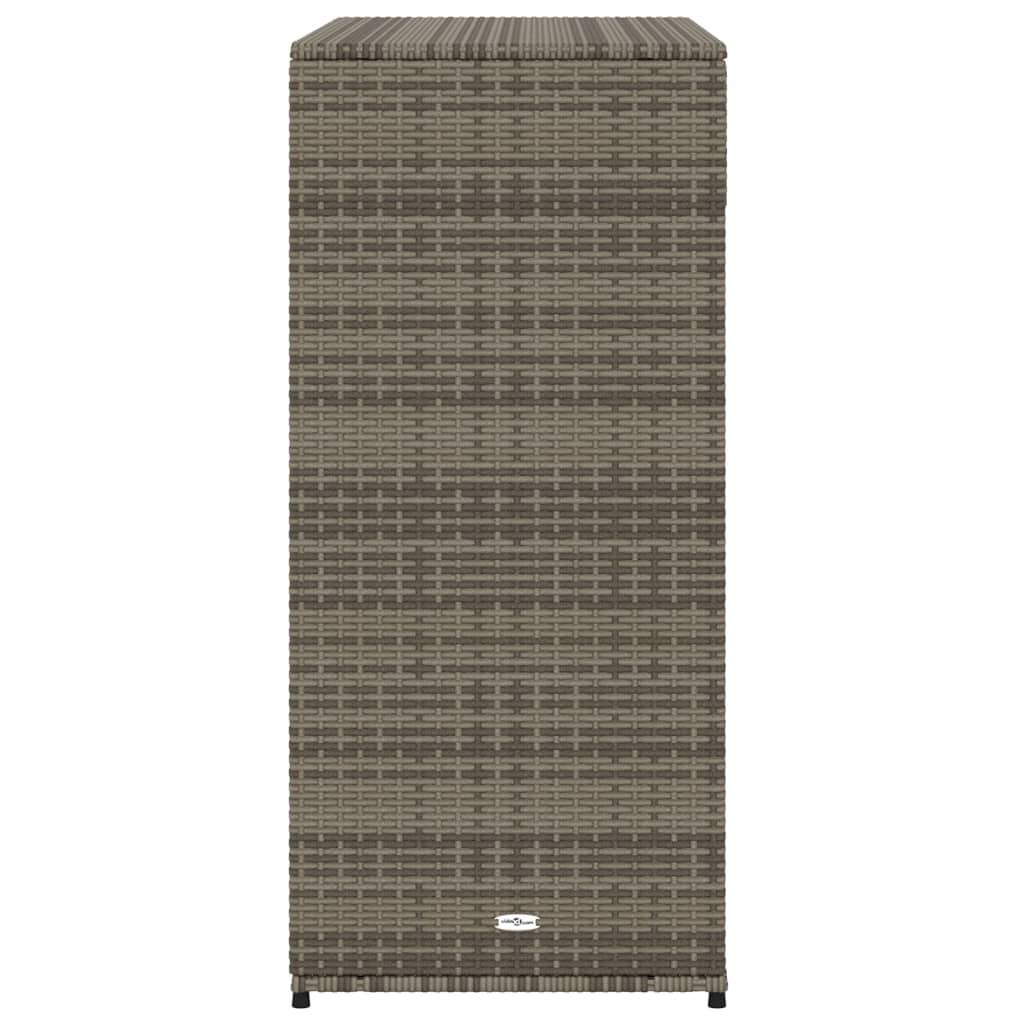 Poly Rattan Garden Storage Cabinet, Grey, 105x55x113 cm