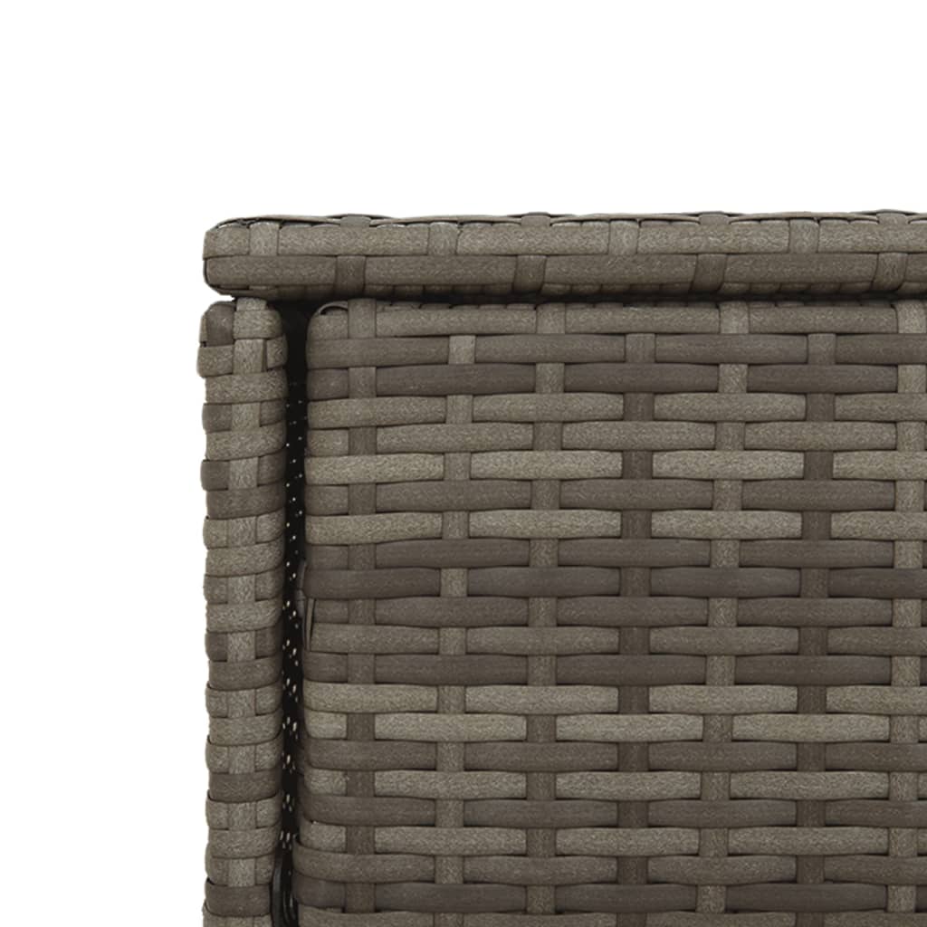 Poly Rattan Garden Storage Cabinet, Grey, 105x55x113 cm