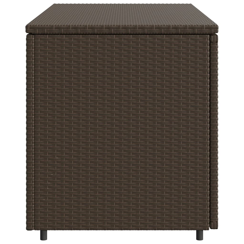 Stylish Brown Poly Rattan Garden Storage Cabinet 110x55x60.5 cm