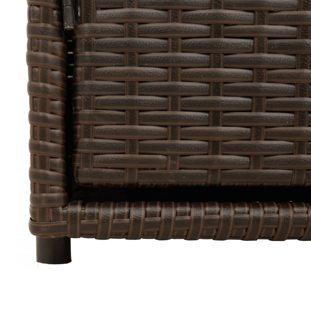 Stylish Brown Poly Rattan Garden Storage Cabinet 110x55x60.5 cm
