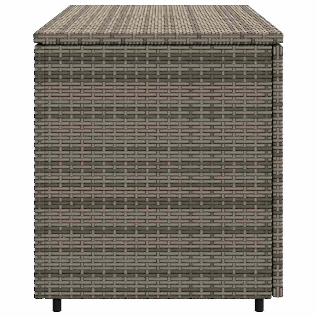Grey Poly Rattan Garden Storage Cabinet 110x55x60.5 cm