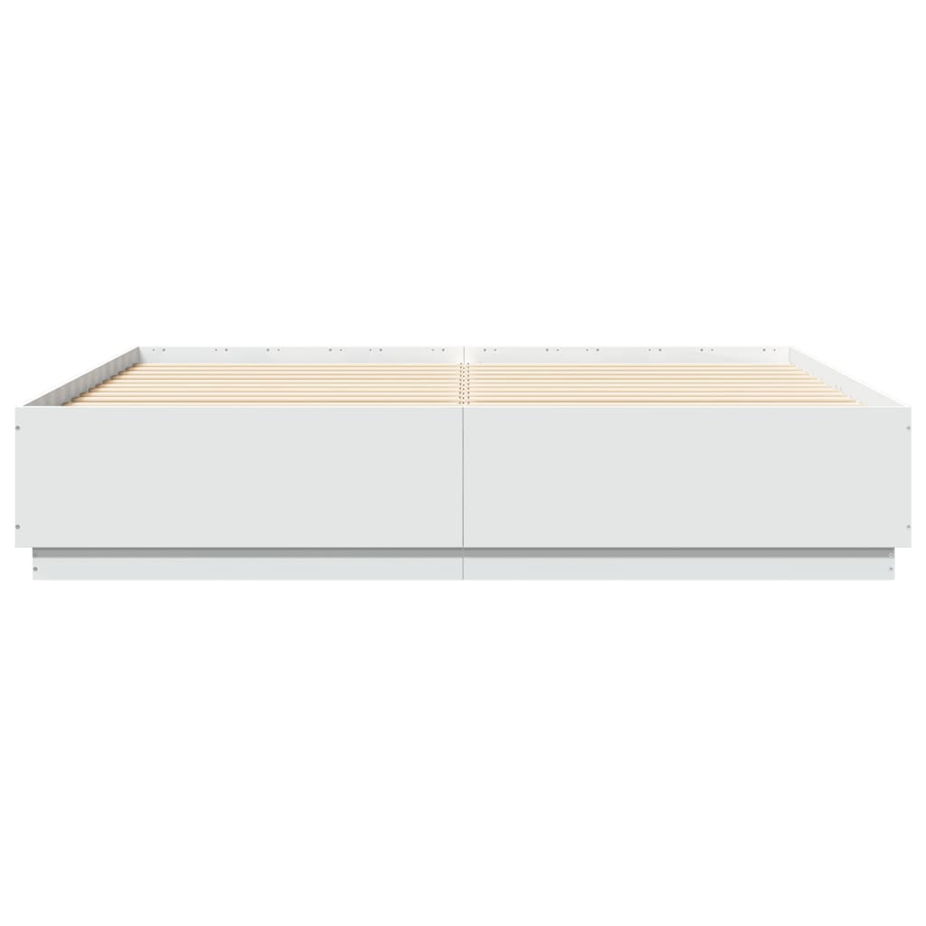 Bed Frame without Mattress White 200x200 cm