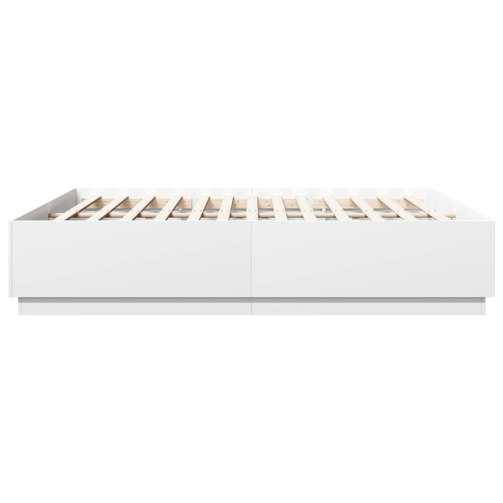 Bed Frame without Mattress White 200x200 cm