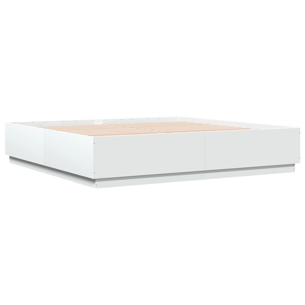 Bed Frame without Mattress White 200x200 cm