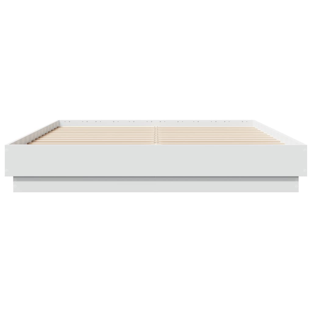 Bed Frame without Mattress White 160x200 cm