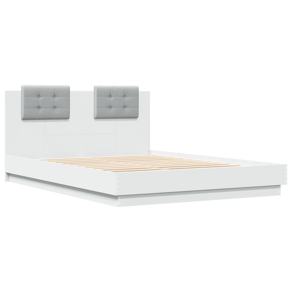 Bed Frame without Mattress White 140x200 cm