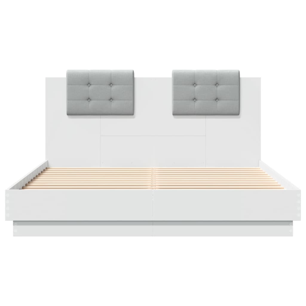 Bed Frame without Mattress White 140x200 cm