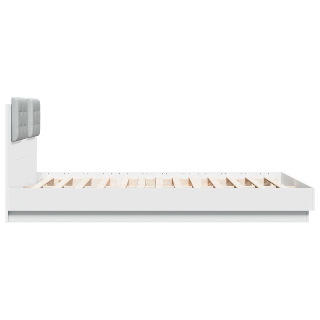 Bed Frame without Mattress White 140x200 cm