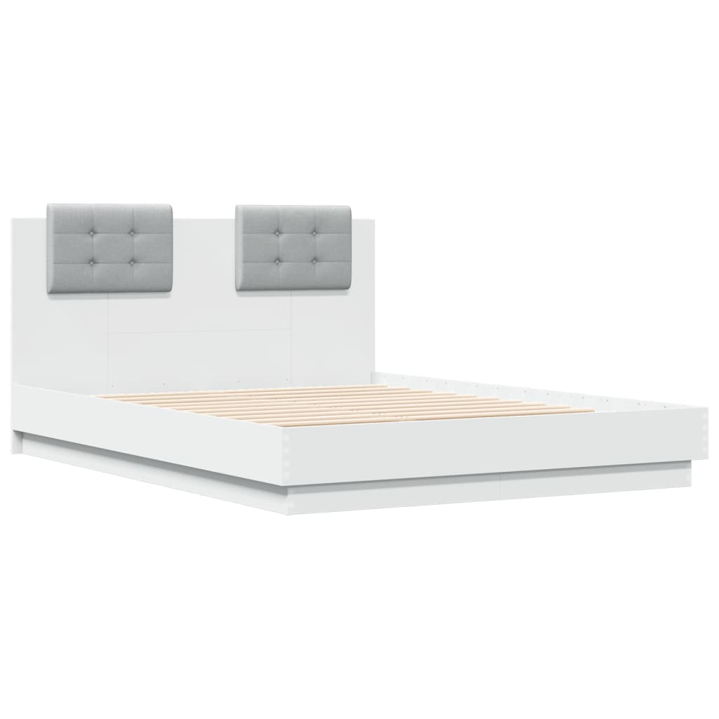 Bed Frame without Mattress White 135x190 cm Double