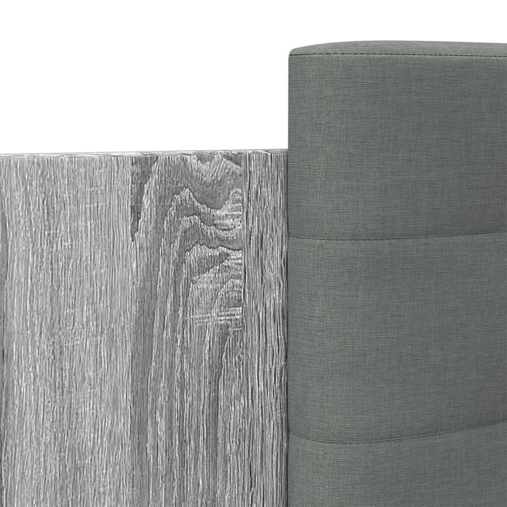 Bed Frame without Mattress Grey Sonoma 135x190 cm Double