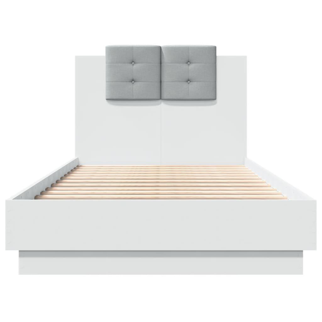 Bed Frame without Mattress White 90x190 cm Single