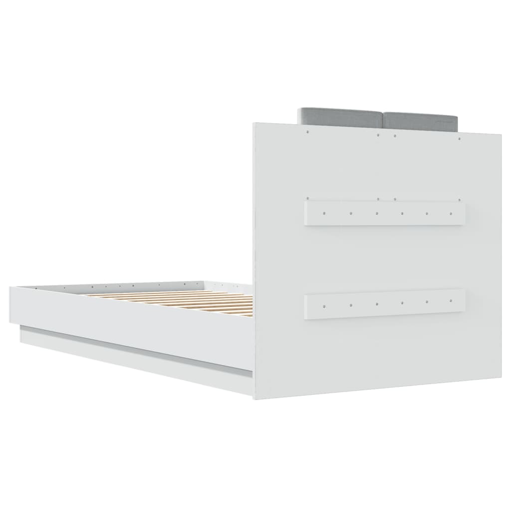 Bed Frame without Mattress White 90x190 cm Single
