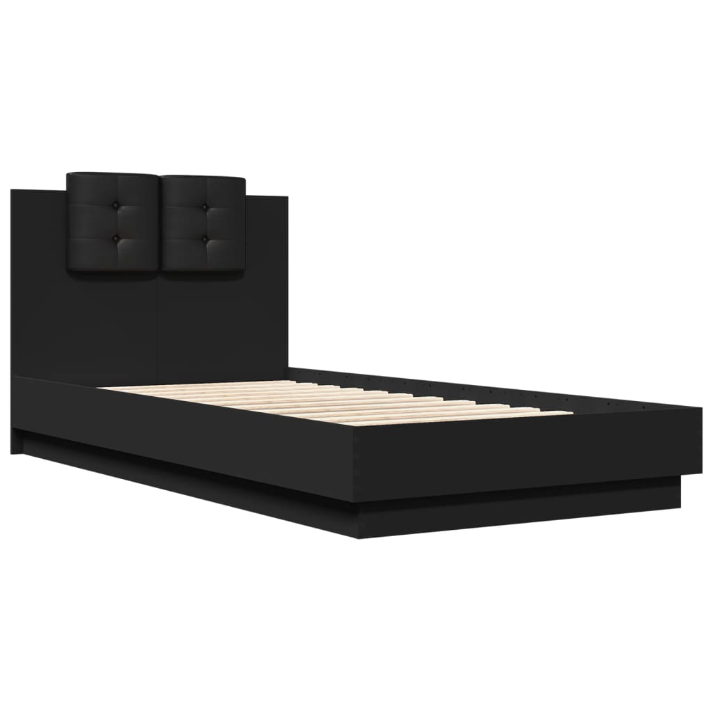 Bed Frame without Mattress Black 90x190 cm Single