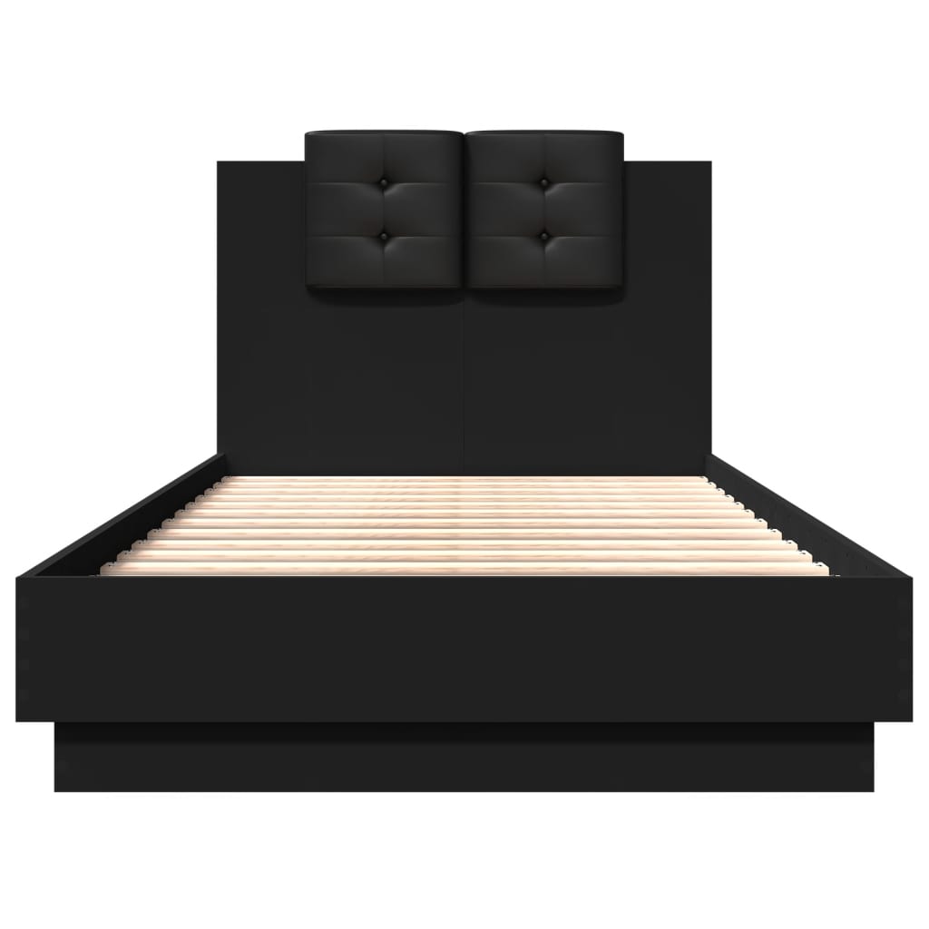 Bed Frame without Mattress Black 90x190 cm Single