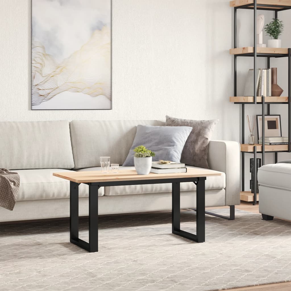 Steel O-Frame Coffee Table Legs 80x40x43 cm - Durable Design