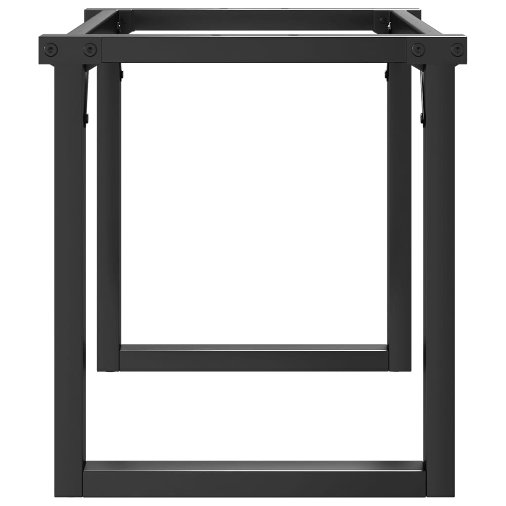 Steel O-Frame Coffee Table Legs 80x40x43 cm - Durable Design