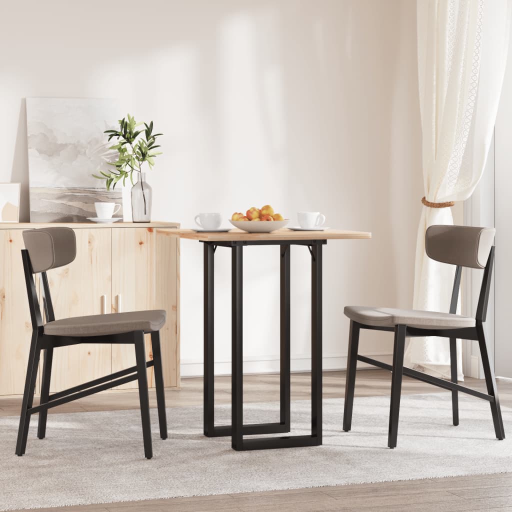 Steel O-Frame Dining Table Legs, 40x40x73 cm, Durable Design