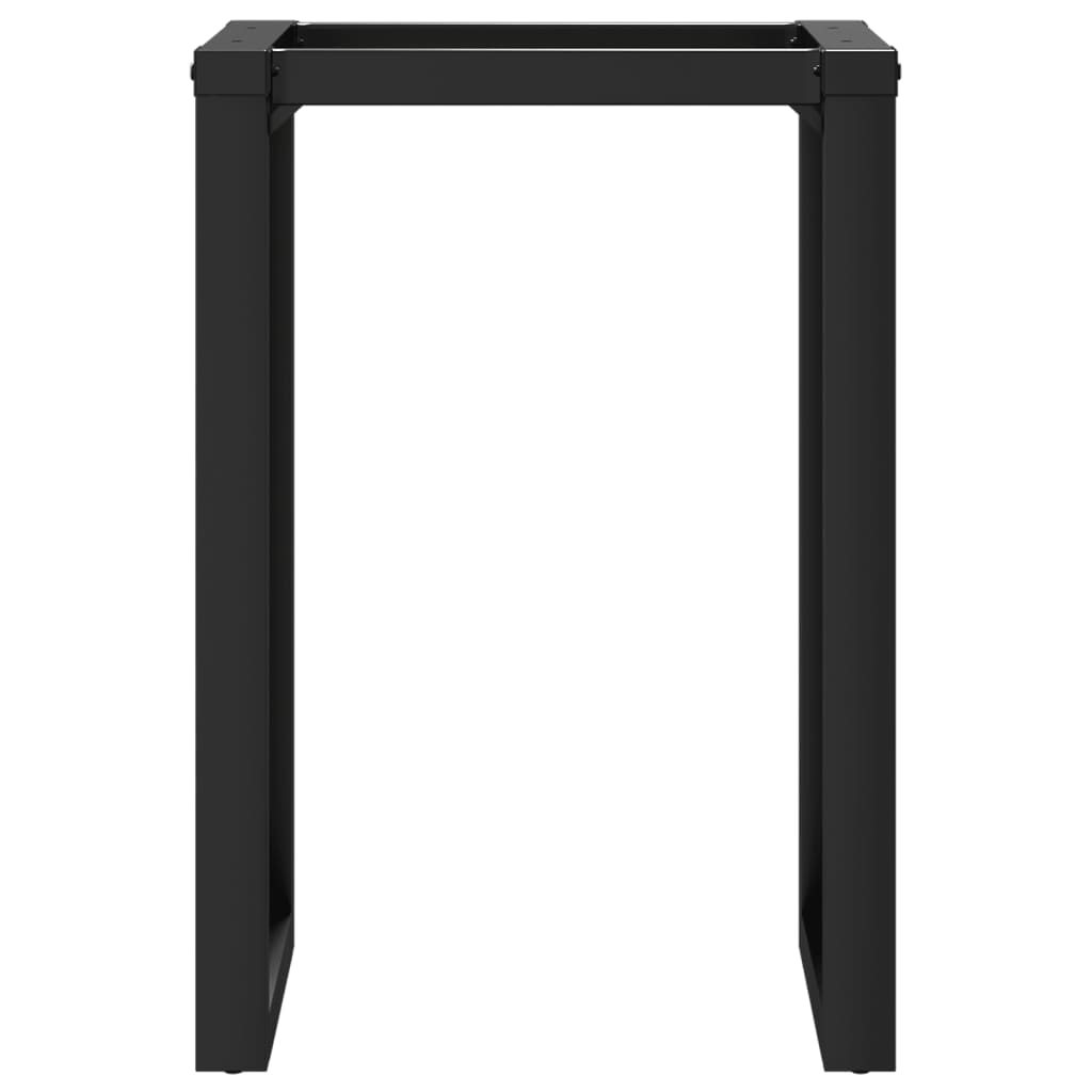 Sturdy Steel O-Frame Dining Table Legs, 60x40x73 cm, Black Finish