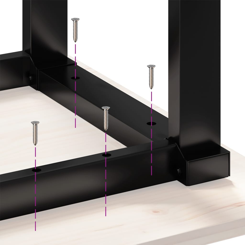 Steel O-Frame Dining Table Legs 60x60x73 cm - Durable & Stylish