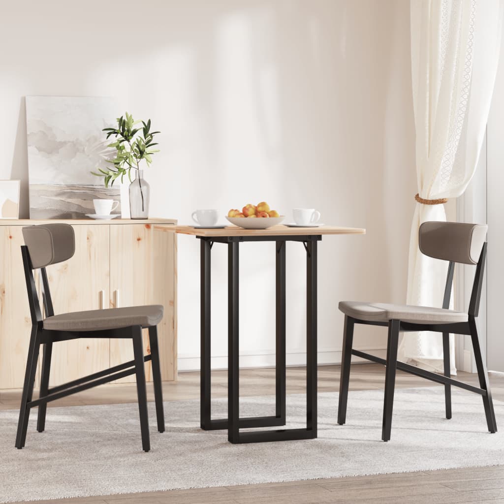 Sleek Steel O-Frame Dining Table Legs 80x40x73 cm