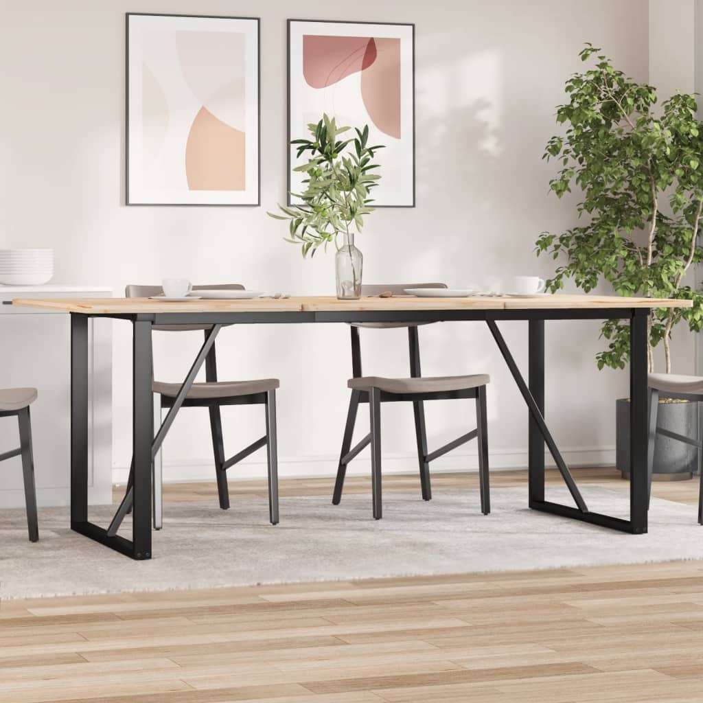 Steel O-Frame Dining Table Legs 160x80x73 cm - Modern Design