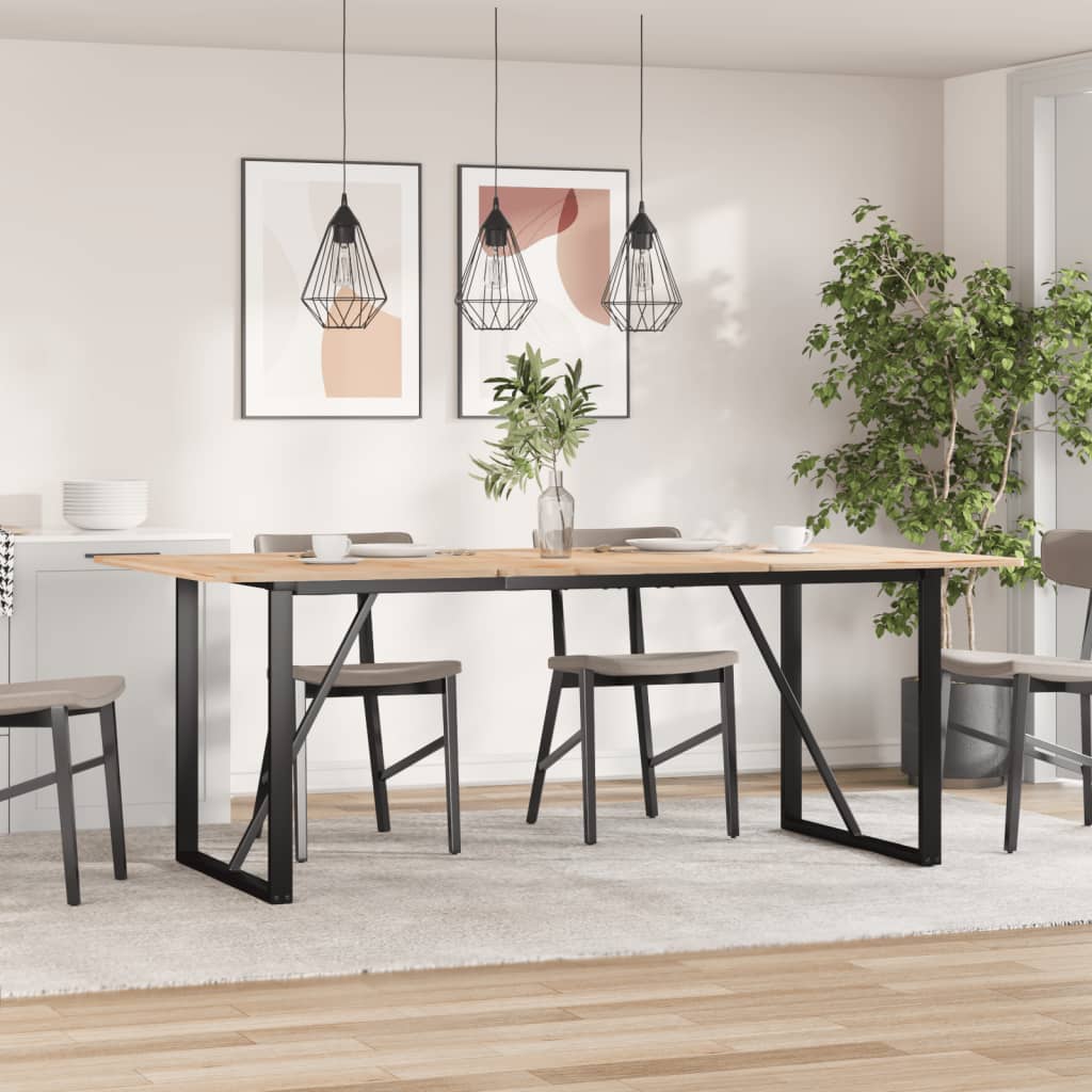 Steel O-Frame Dining Table Legs 160x80x73 cm - Modern Design