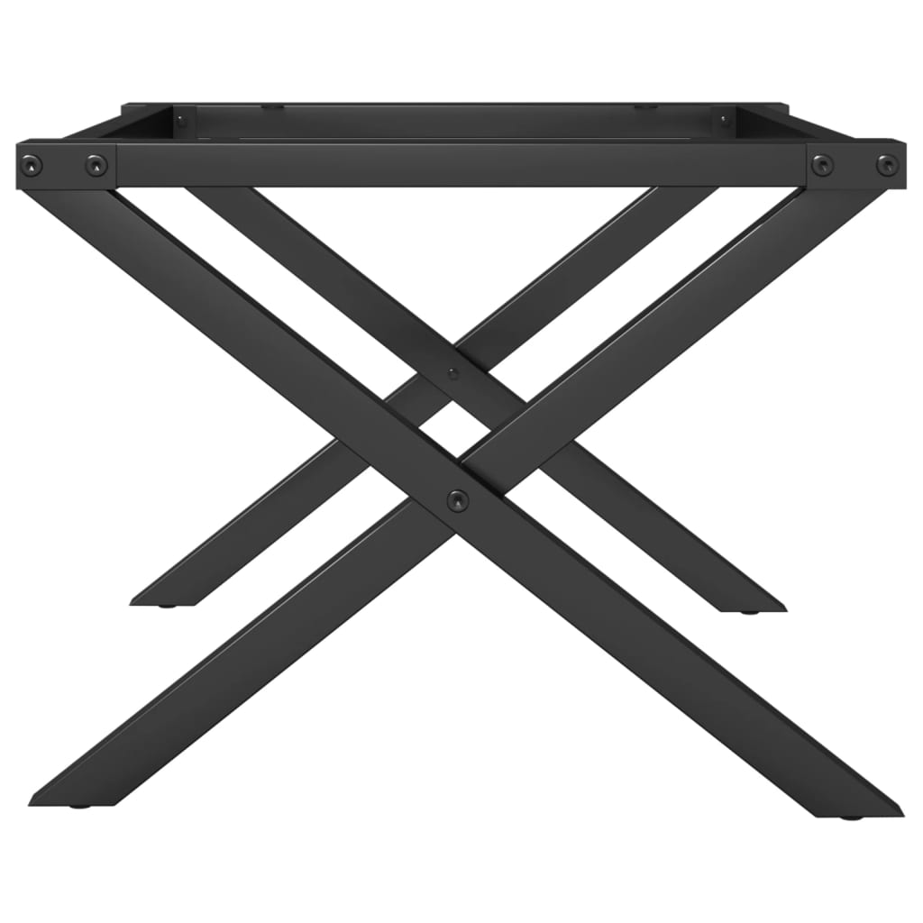 Stylish Steel X-Frame Coffee Table Legs, 50x40x38 cm