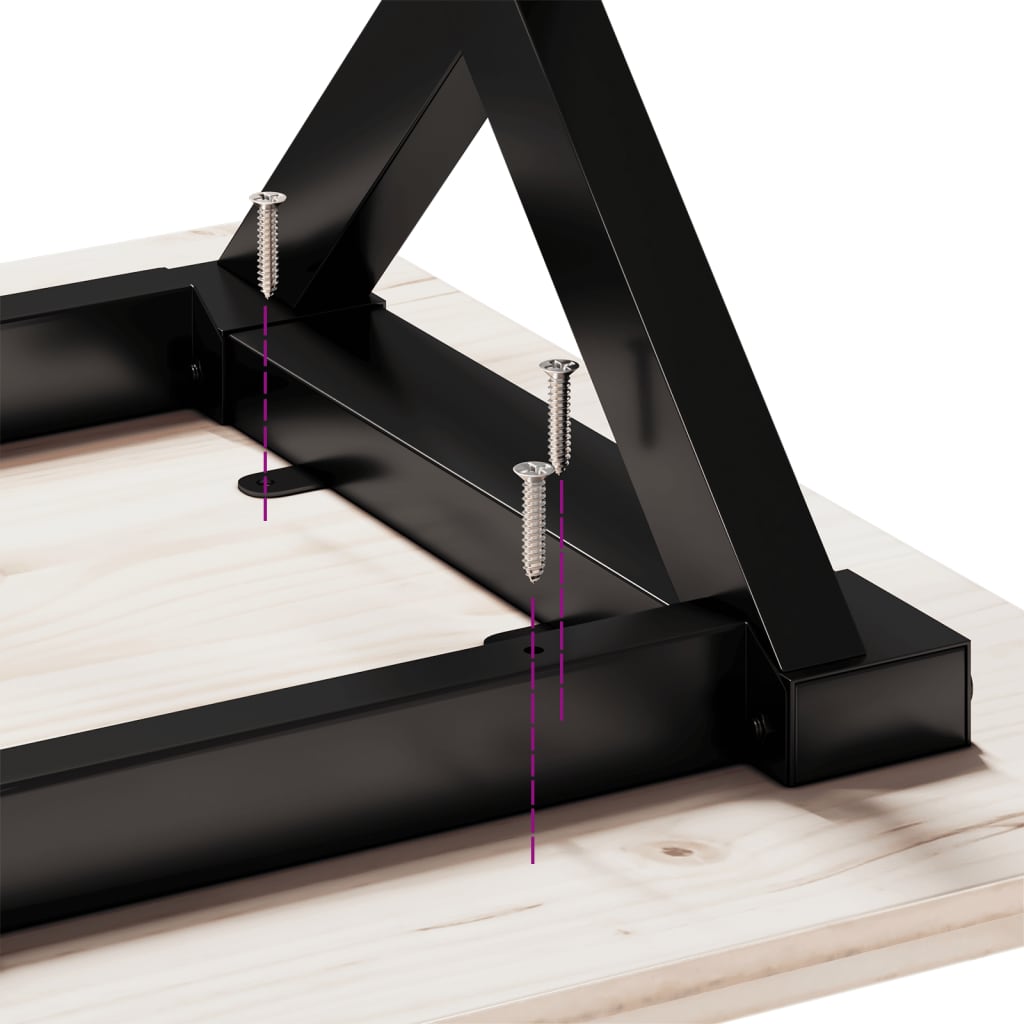 Steel X-Frame Coffee Table Legs, 60x40x38cm - Modern & Durable