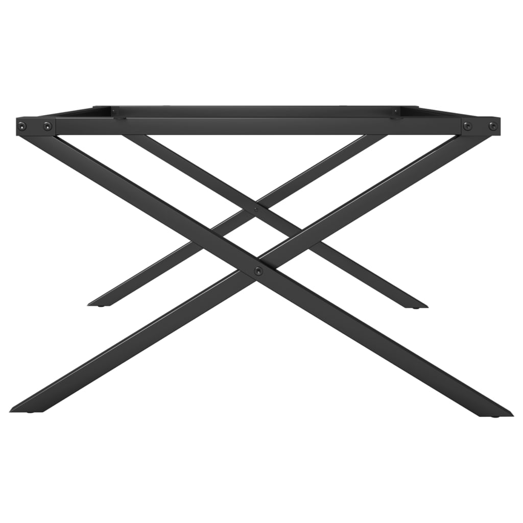 Sturdy Steel X-Frame Coffee Table Legs 80x70x43 cm - Sleek Design