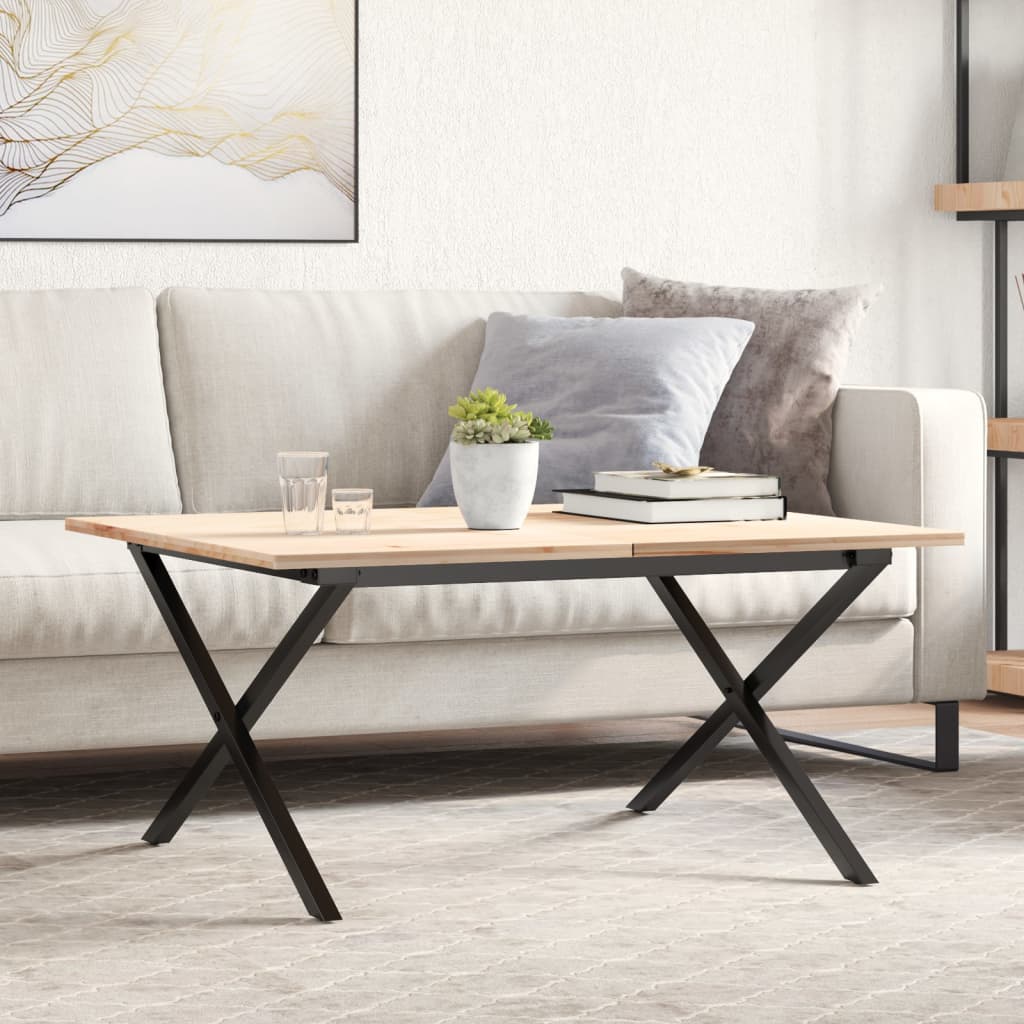 Sturdy Steel X-Frame Coffee Table Legs 80x70x43 cm - Sleek Design