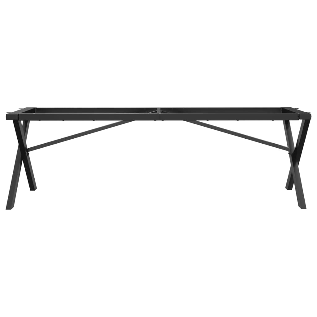 Steel X-Frame Coffee Table Legs, 140x30x43 cm - Durable Design