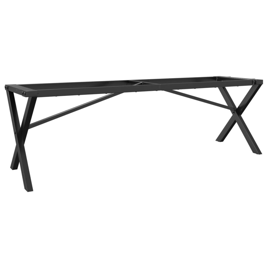 Steel X-Frame Coffee Table Legs, 140x30x43 cm - Durable Design
