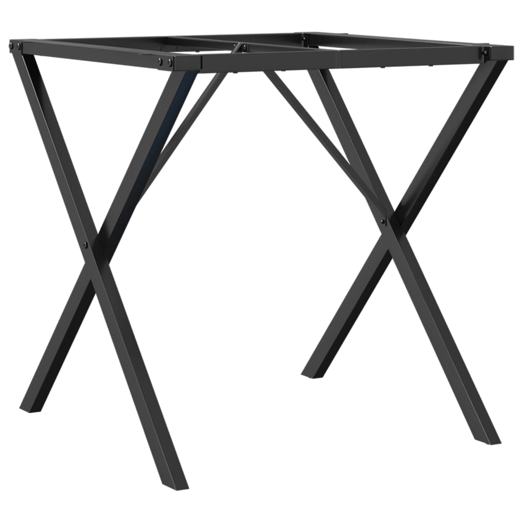 Steel X-Frame Dining Table Legs, 70x70x73 cm - Durable Design