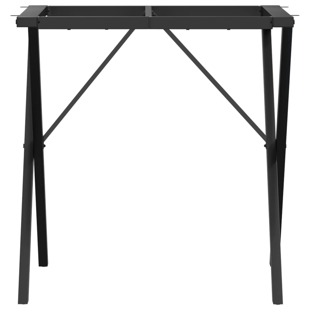 Steel X-Frame Dining Table Legs, 70x70x73 cm - Durable Design