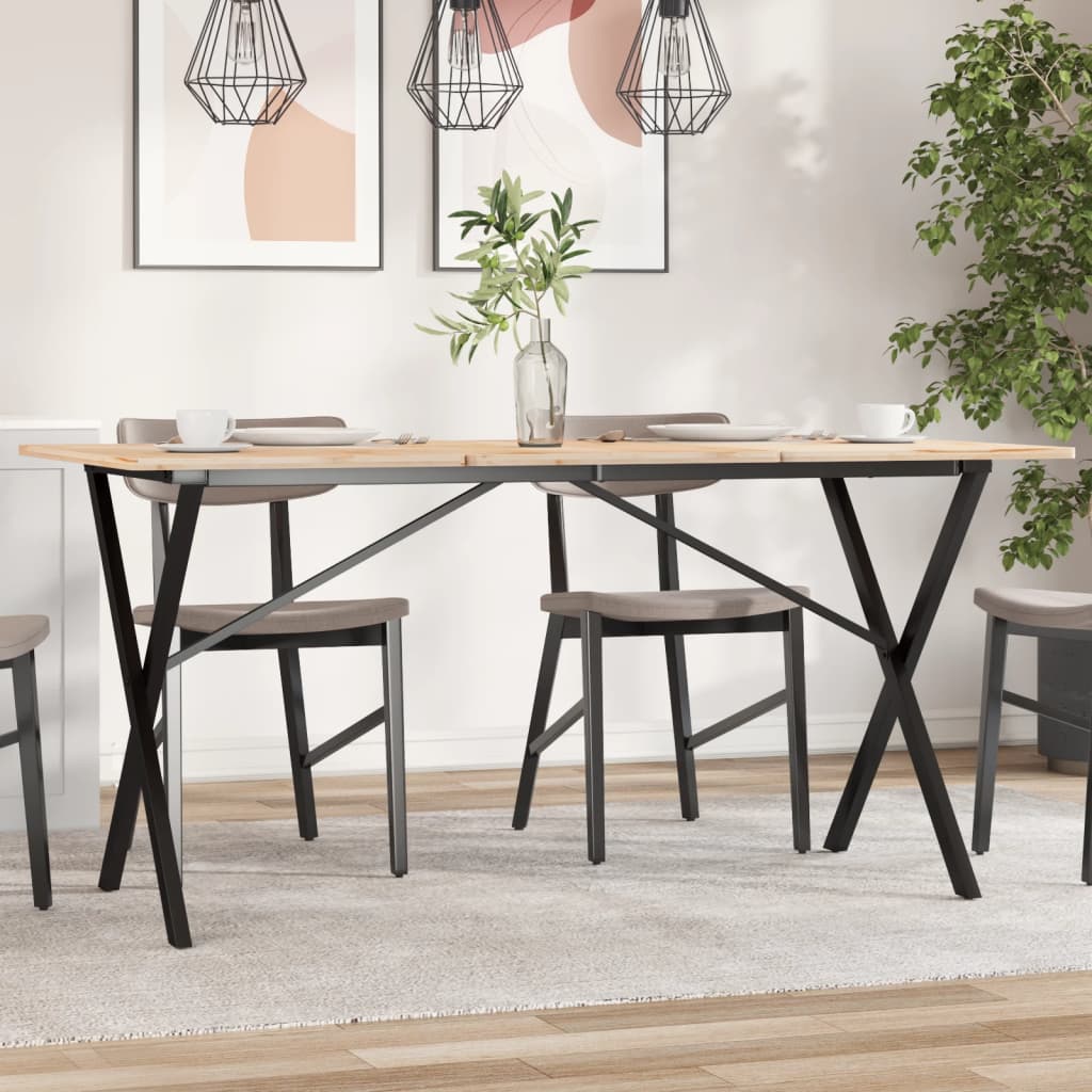 Steel X-Frame Dining Table Legs 140x60x73 cm - Durable & Stylish