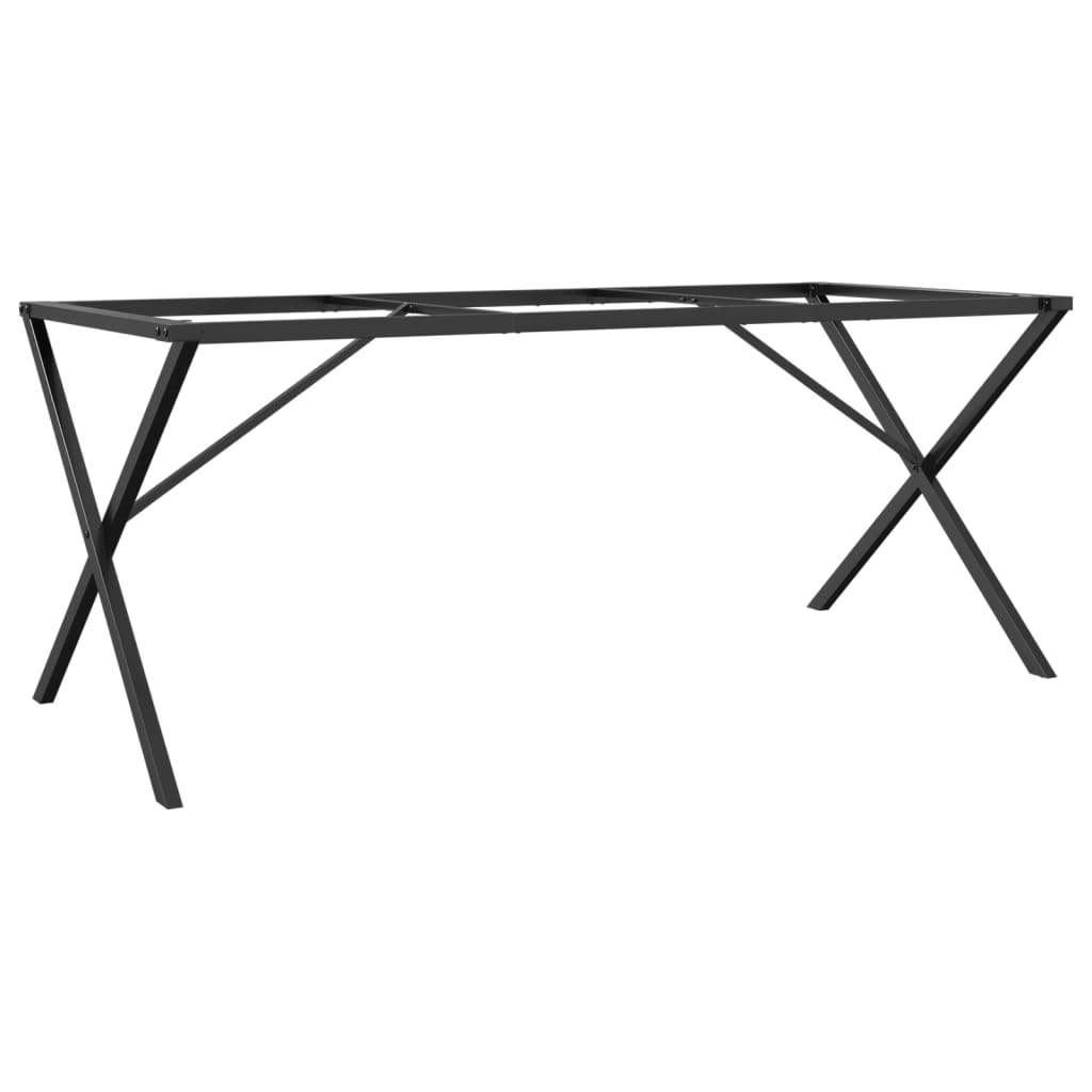 Steel X-Frame Dining Table Legs 160x80x73 cm - Durable Support
