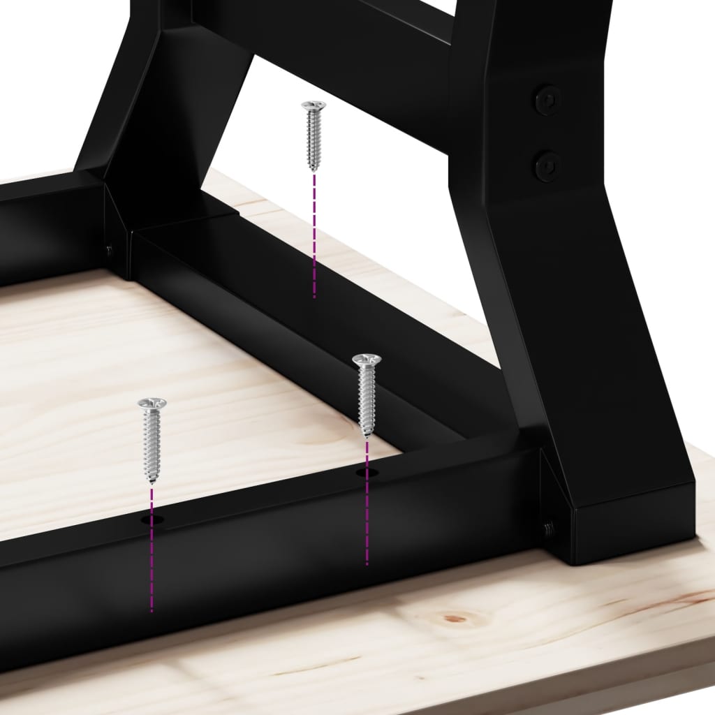 Steel Y-Frame Coffee Table Legs 60x40x38 cm - Durable Design