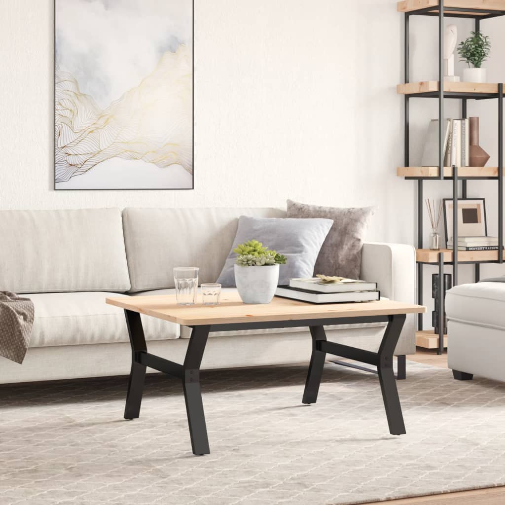 Sleek Steel Y-Frame Coffee Table Legs 80x70x43 cm