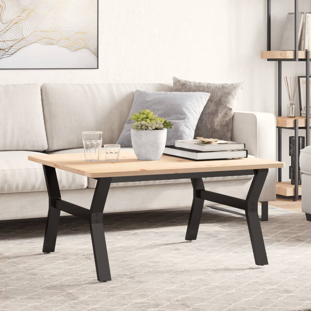 Sleek Steel Y-Frame Coffee Table Legs 80x70x43 cm