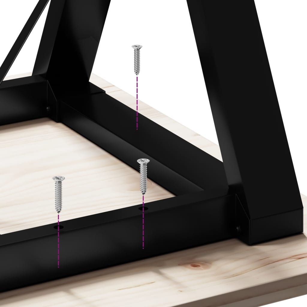 Steel Y-Frame Dining Table Legs, 80x40x73 cm – Durable Support