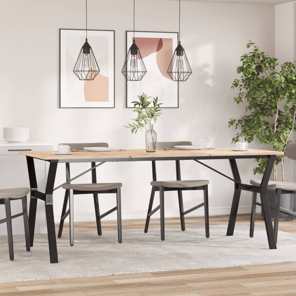 Steel Y-Frame Dining Table Legs 180x80x73 cm - Durable Design