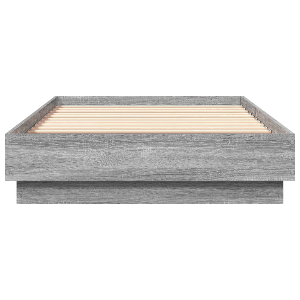 Grey Sonoma Small Single Bed Frame 75x190cm with LED Lights