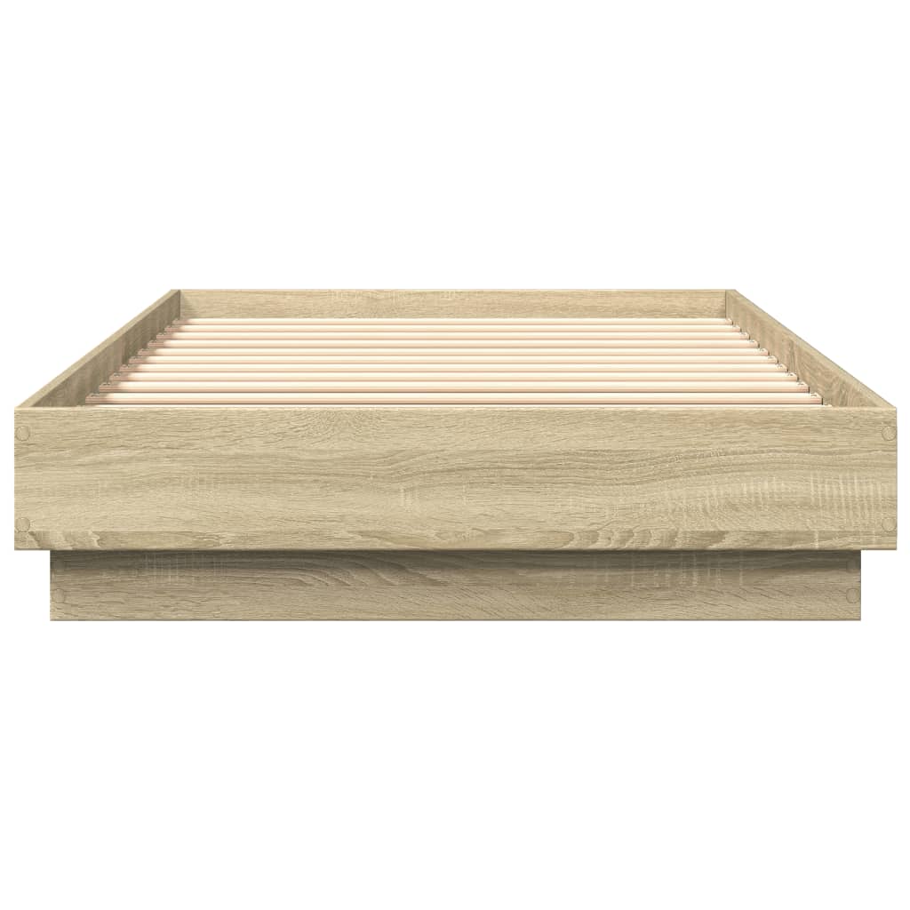 Sonoma Oak Bed Frame 100x200 cm Engineered Wood - No Mattress