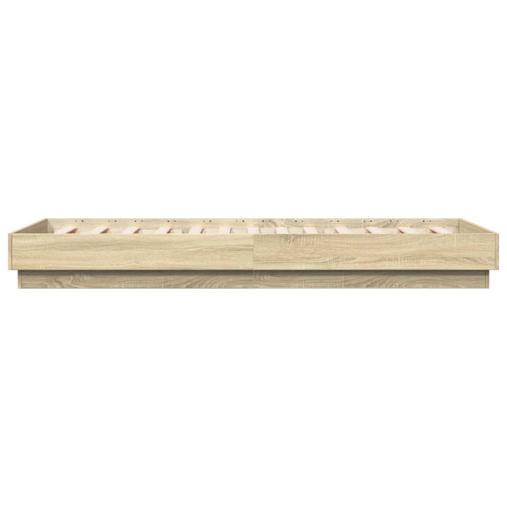 Sonoma Oak Bed Frame 100x200 cm Engineered Wood - No Mattress