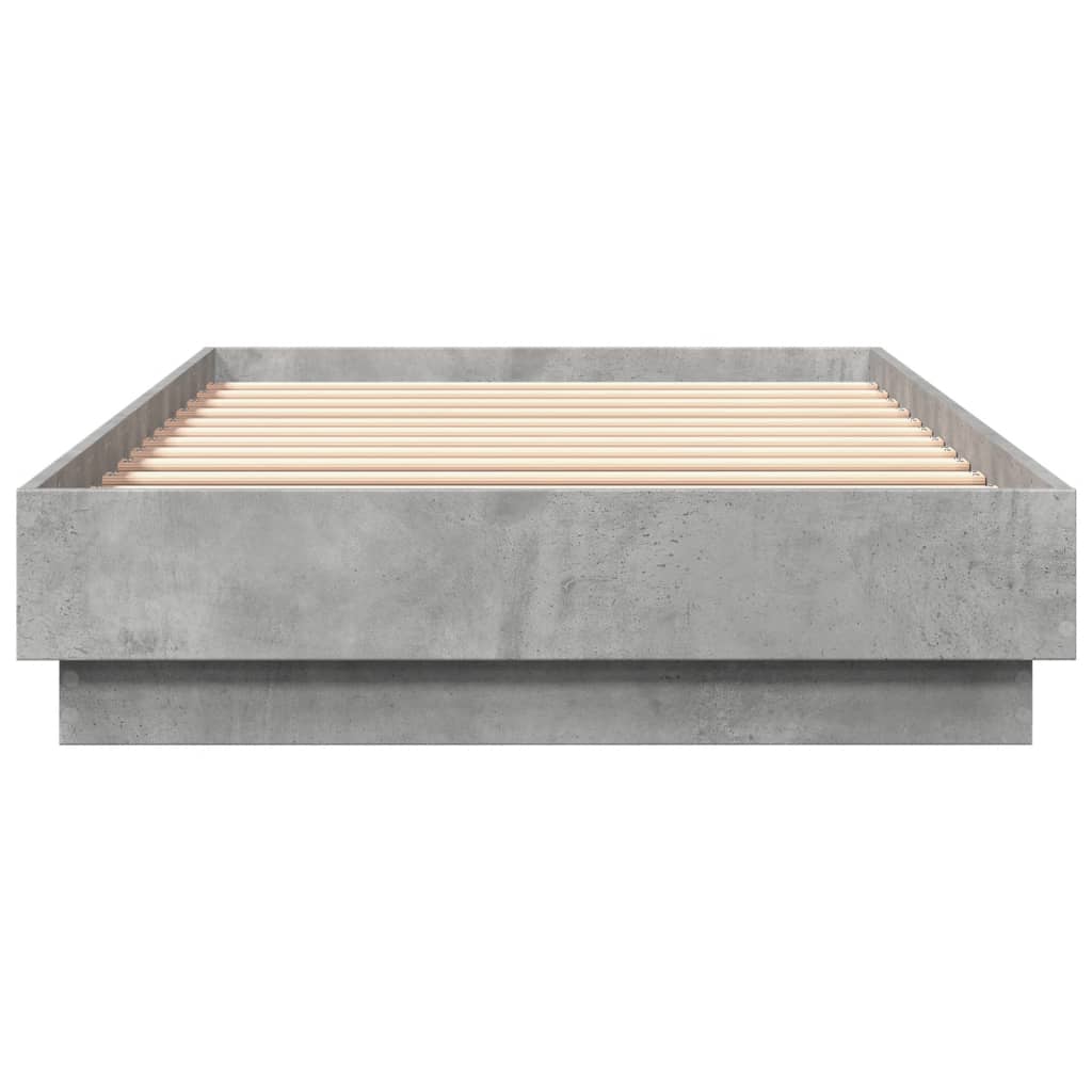 Concrete Grey Bed Frame 100x200 cm - Modern & Sturdy Design