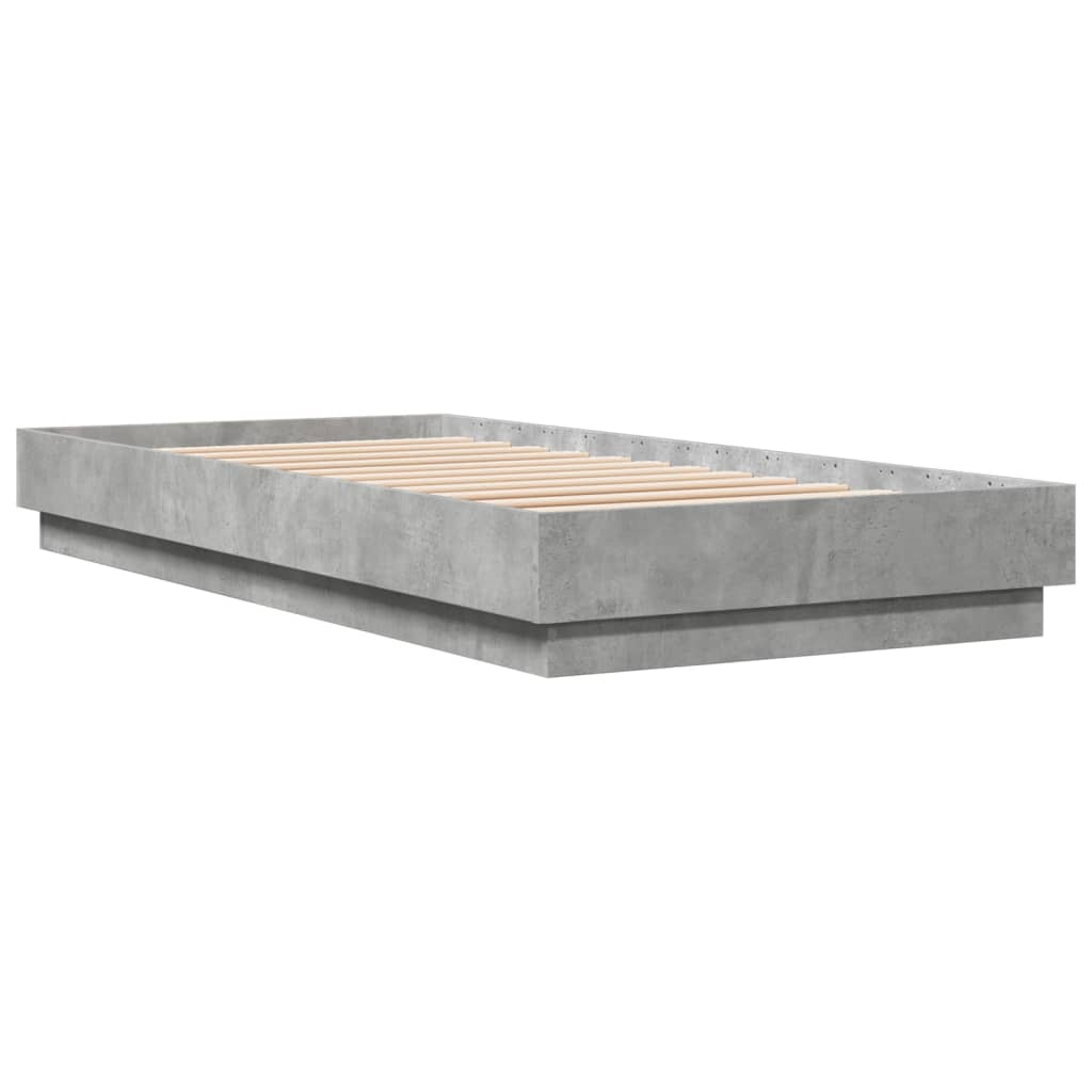 Concrete Grey Bed Frame 90x200 cm - Sleek & Modern Design