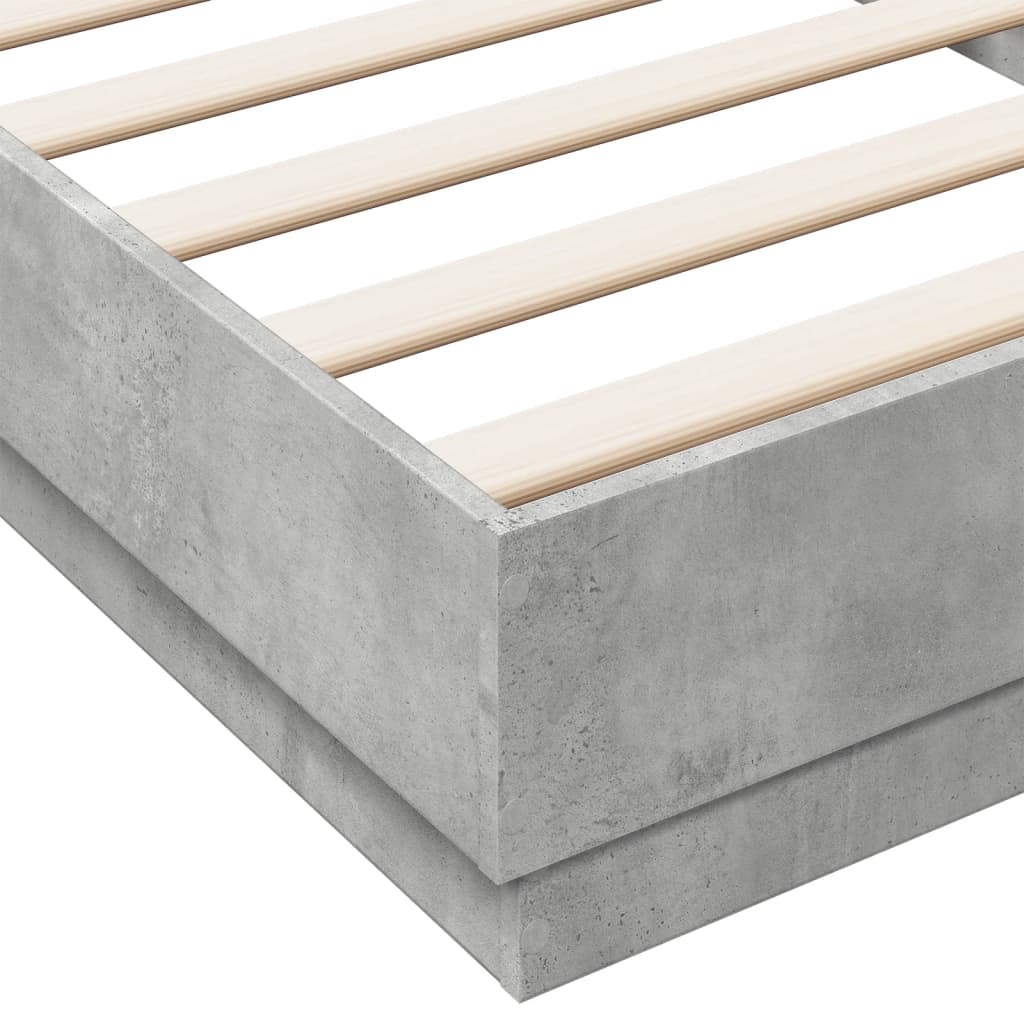 Concrete Grey Bed Frame 90x200 cm - Sleek & Modern Design